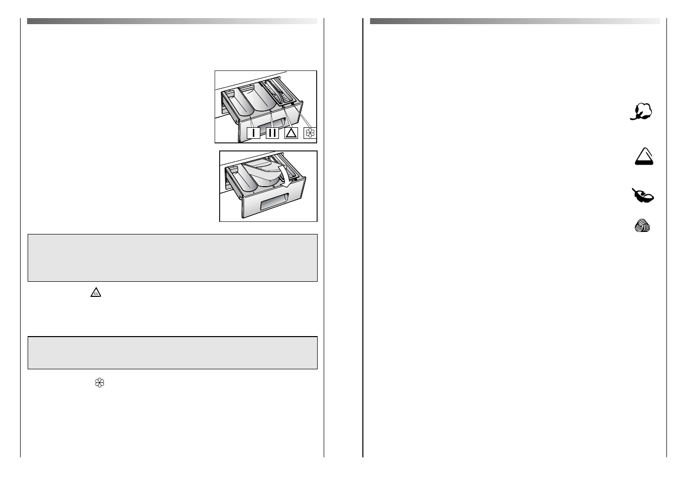 Programme selector, Main wash, Detergent drawer | Candy DQW 150 UK User Manual | Page 6 / 17