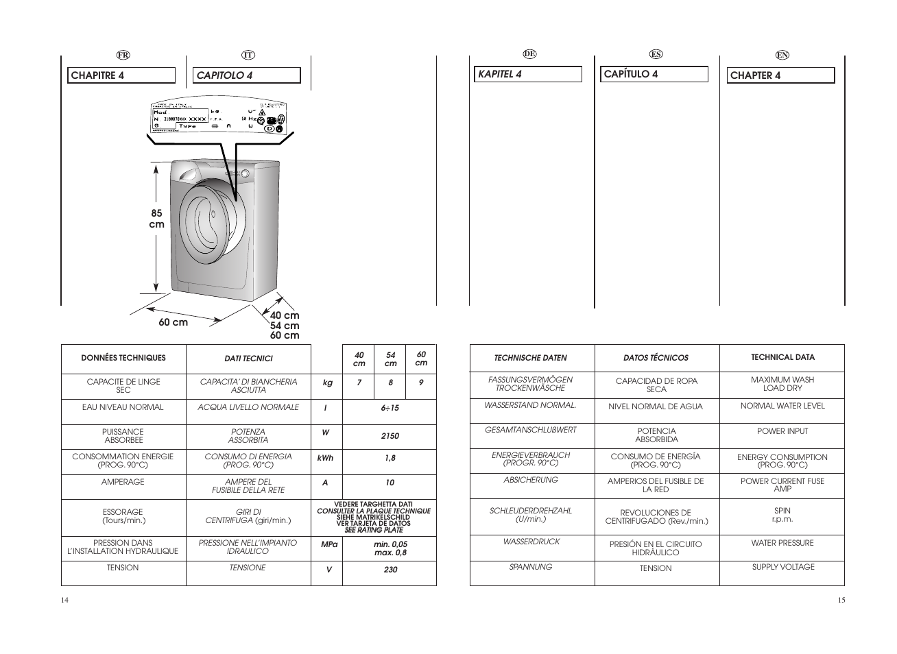 Candy GO4 107DF__1-16S User Manual | Page 8 / 41
