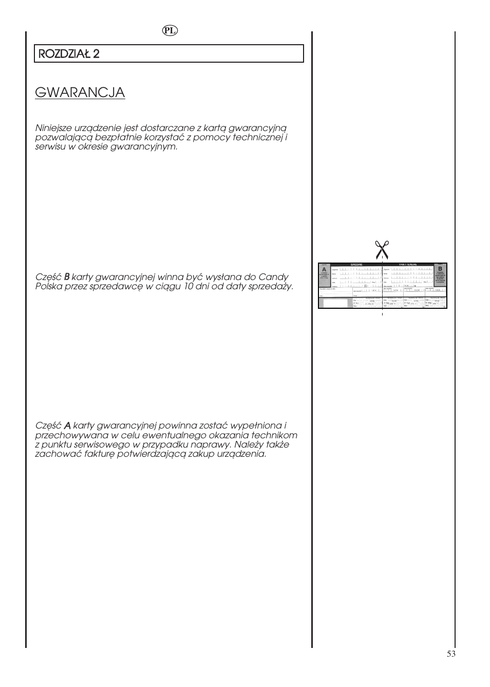 Gwarancja | Candy LBHOL 182 User Manual | Page 53 / 80