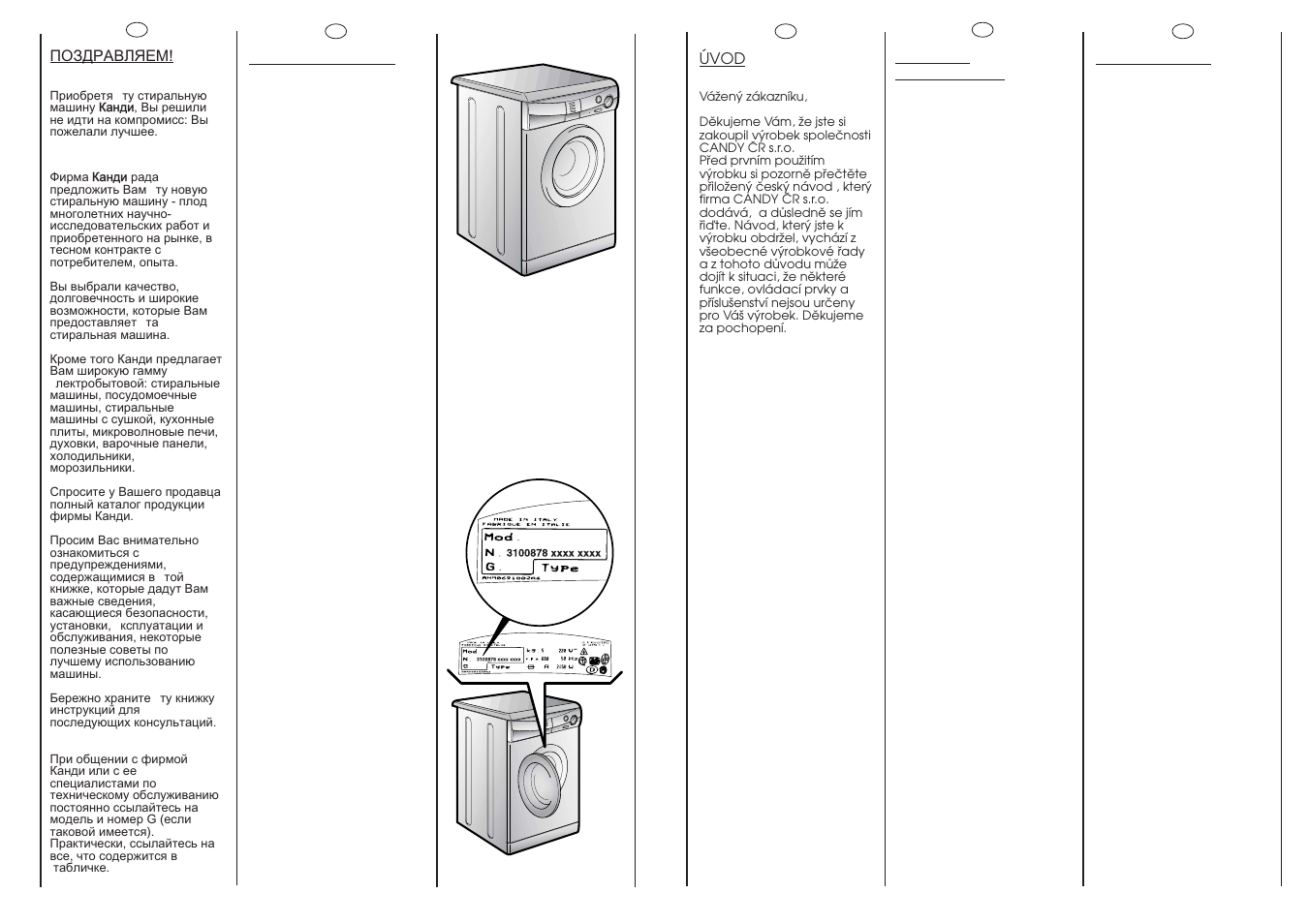 Candy CNE 89 T RU User Manual | Page 2 / 33