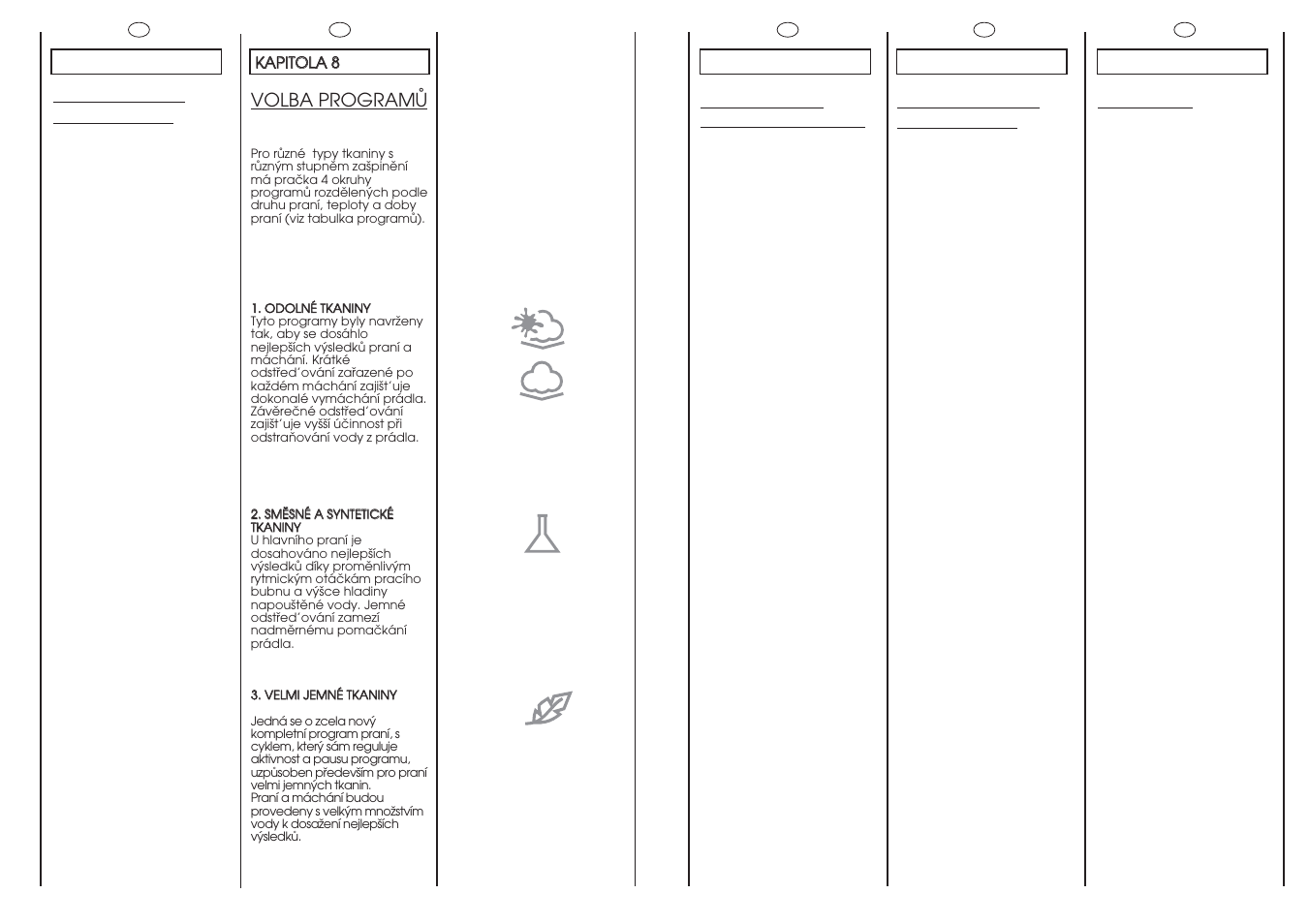Selection, Programm/ temperaturwahl, Selección de programas | Selecção dos programas, Volba programå | Candy GO 1065D-37S User Manual | Page 27 / 41