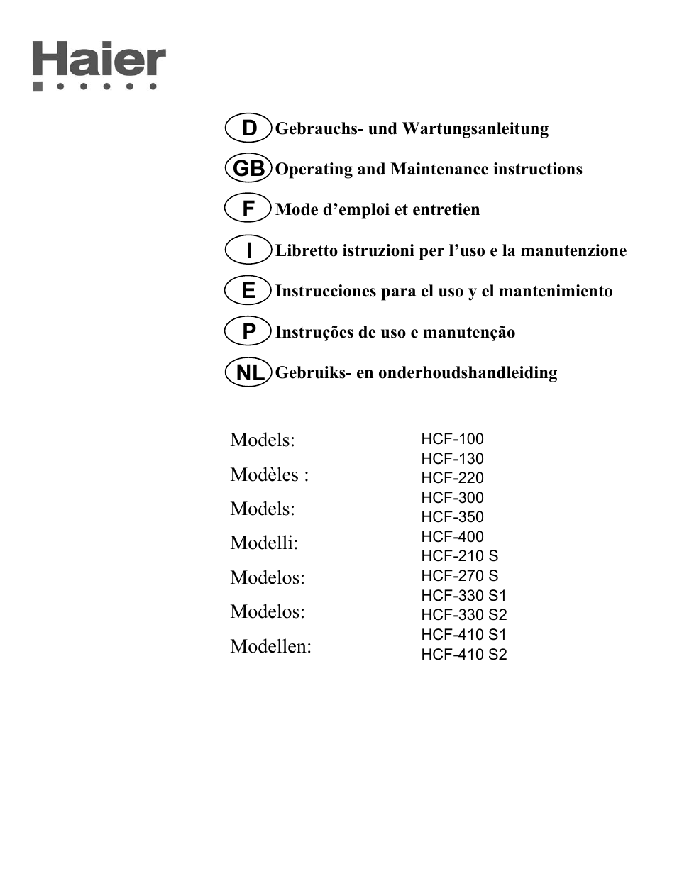 Candy CO CHFA 270 User Manual | 32 pages