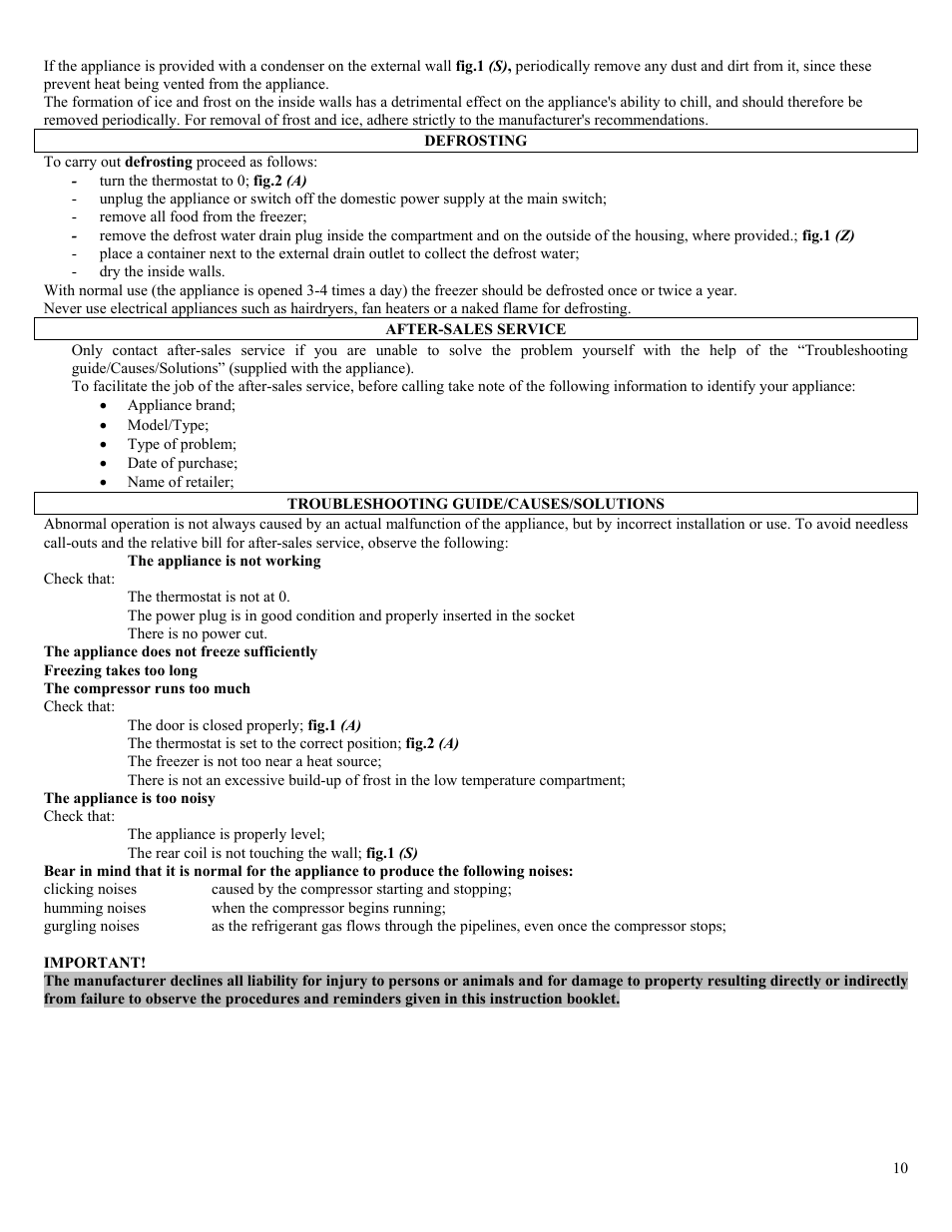Candy CO CHFA 270 User Manual | Page 10 / 32