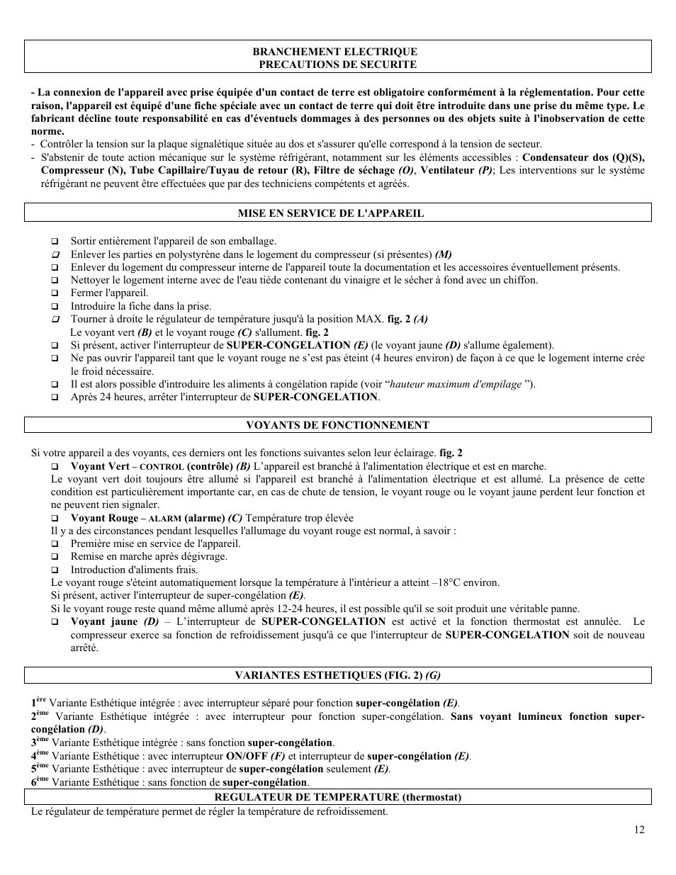 Candy CO CHFA 270 User Manual | Page 12 / 32