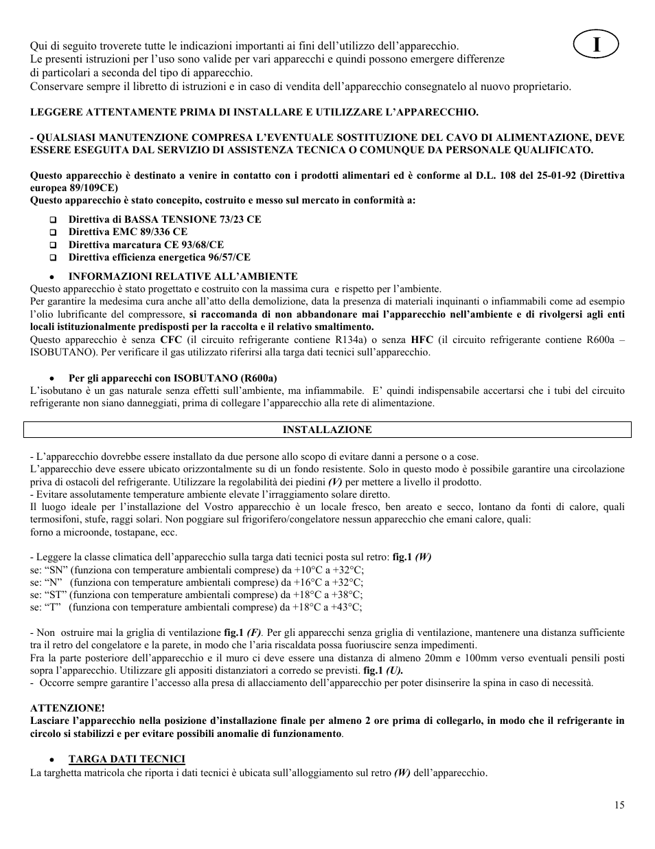 Candy CO CHFA 270 User Manual | Page 15 / 32