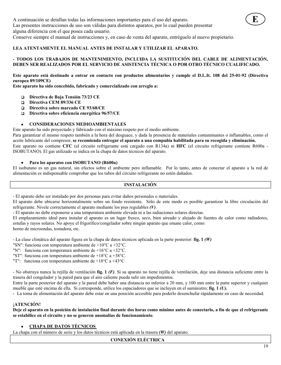 Candy CO CHFA 270 User Manual | Page 19 / 32
