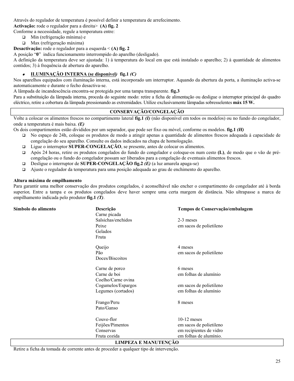 Candy CO CHFA 270 User Manual | Page 25 / 32