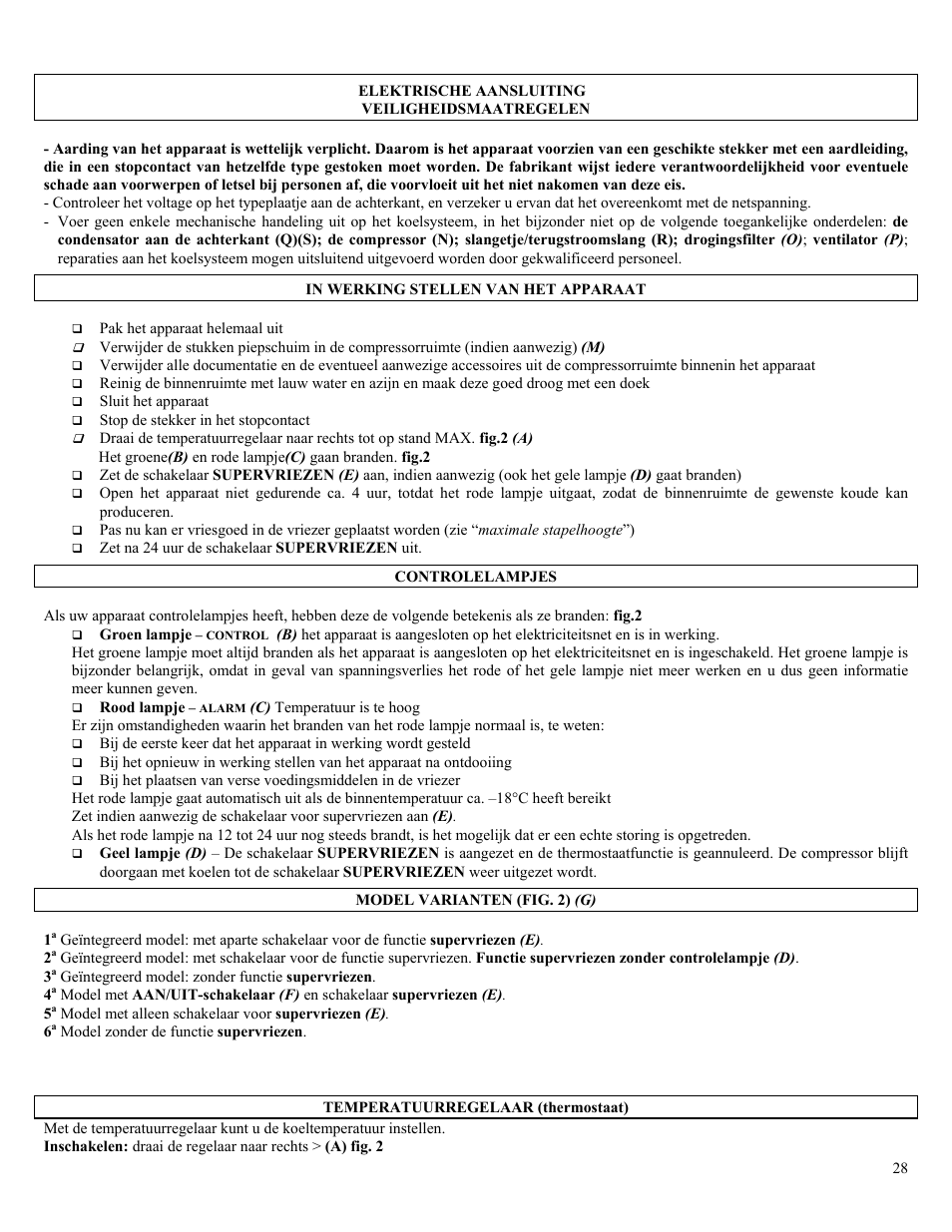 Candy CO CHFA 270 User Manual | Page 28 / 32