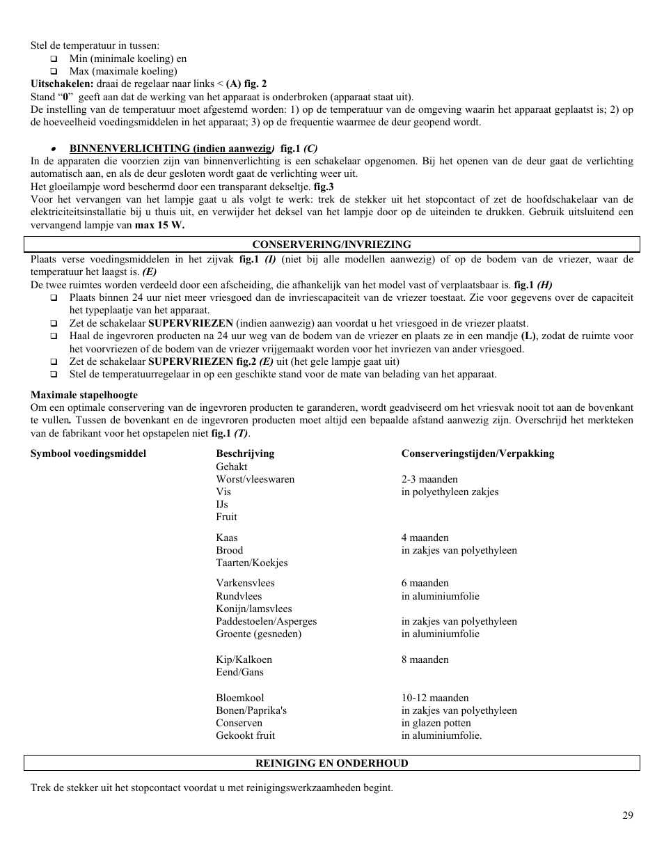 Candy CO CHFA 270 User Manual | Page 29 / 32