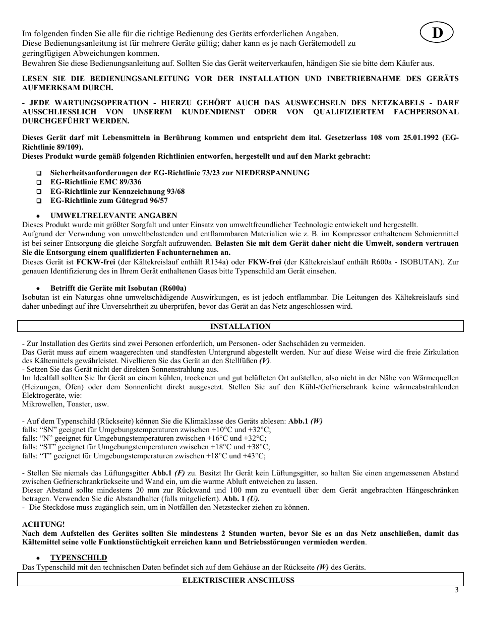 Candy CO CHFA 270 User Manual | Page 3 / 32