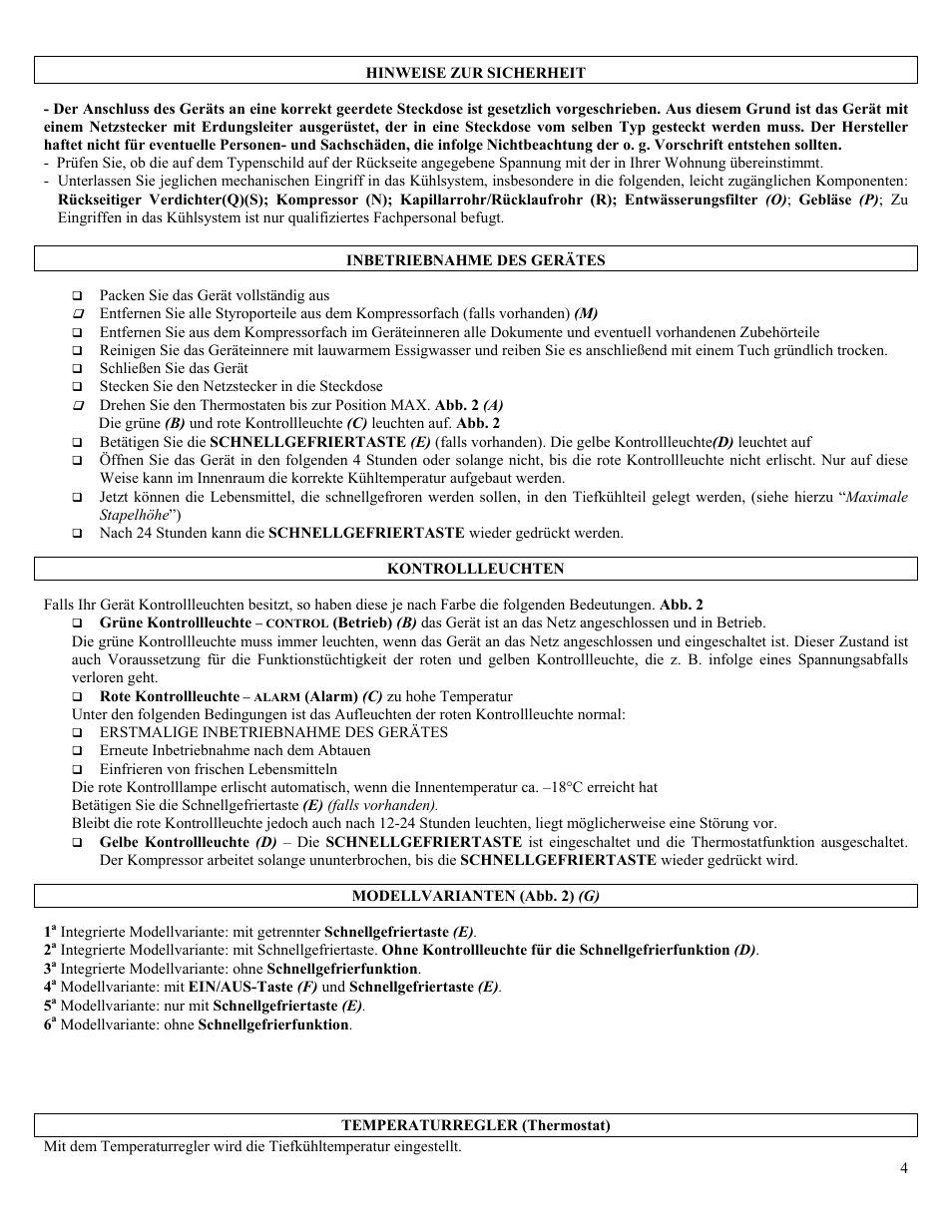 Candy CO CHFA 270 User Manual | Page 4 / 32