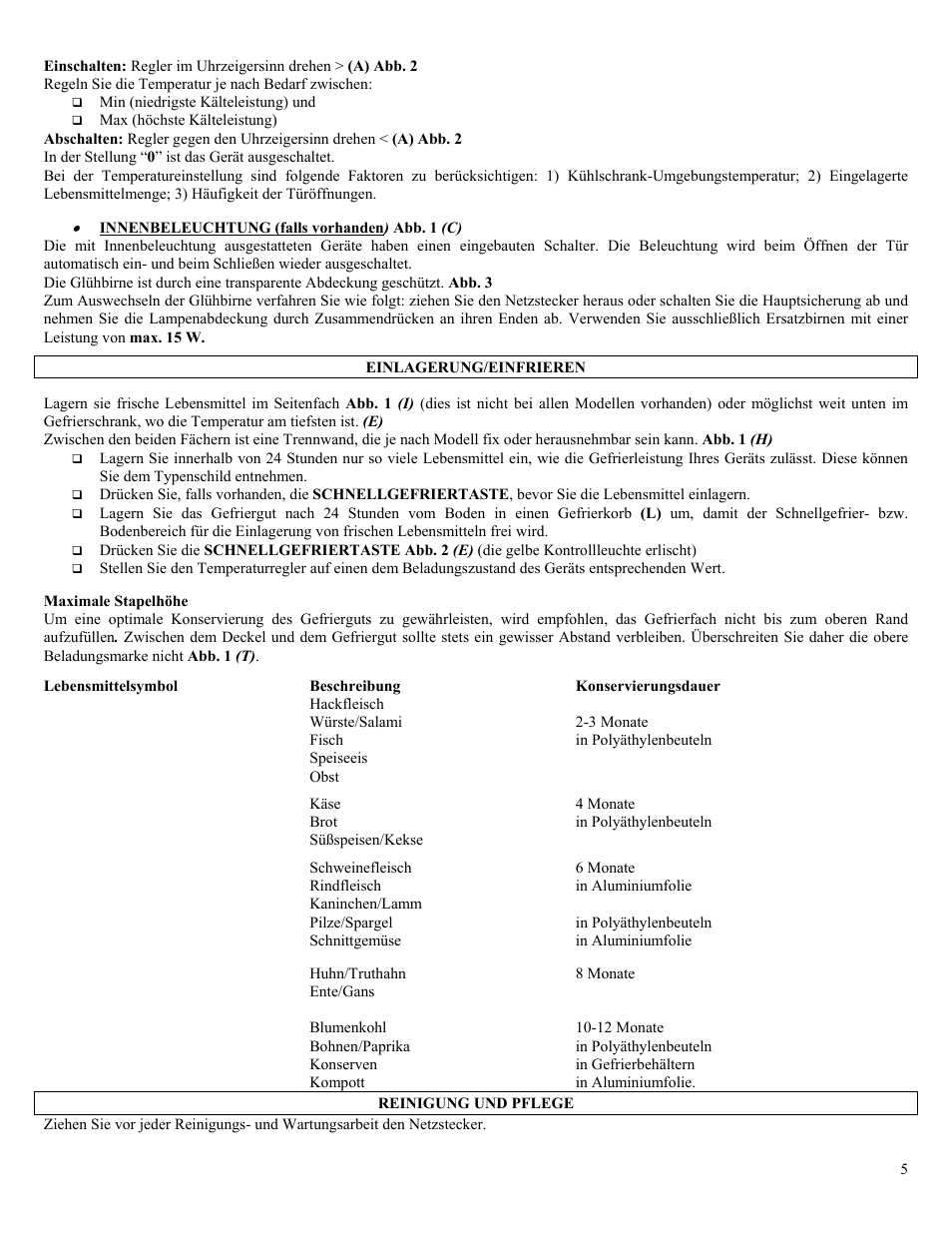 Candy CO CHFA 270 User Manual | Page 5 / 32