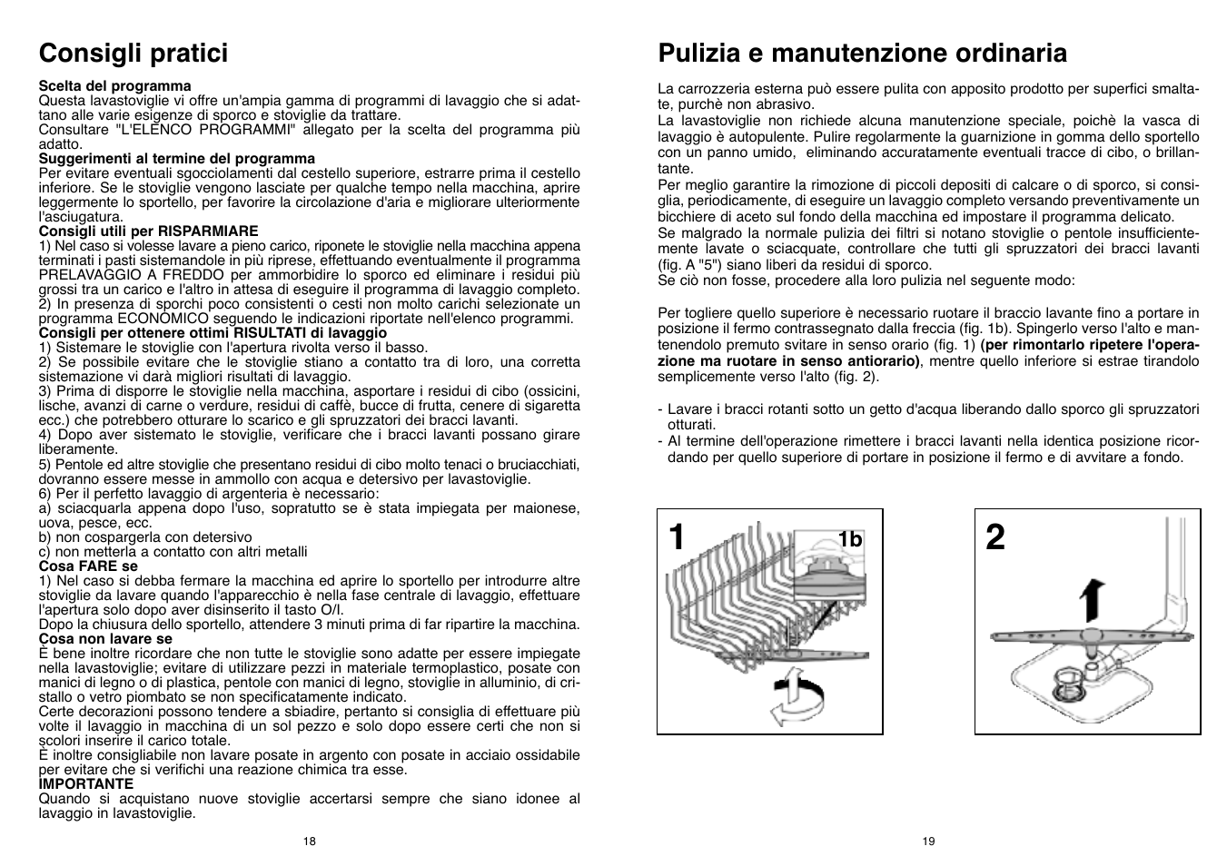 Consigli pratici, Pulizia e manutenzione ordinaria | Candy LS DFI PLAN User Manual | Page 10 / 77