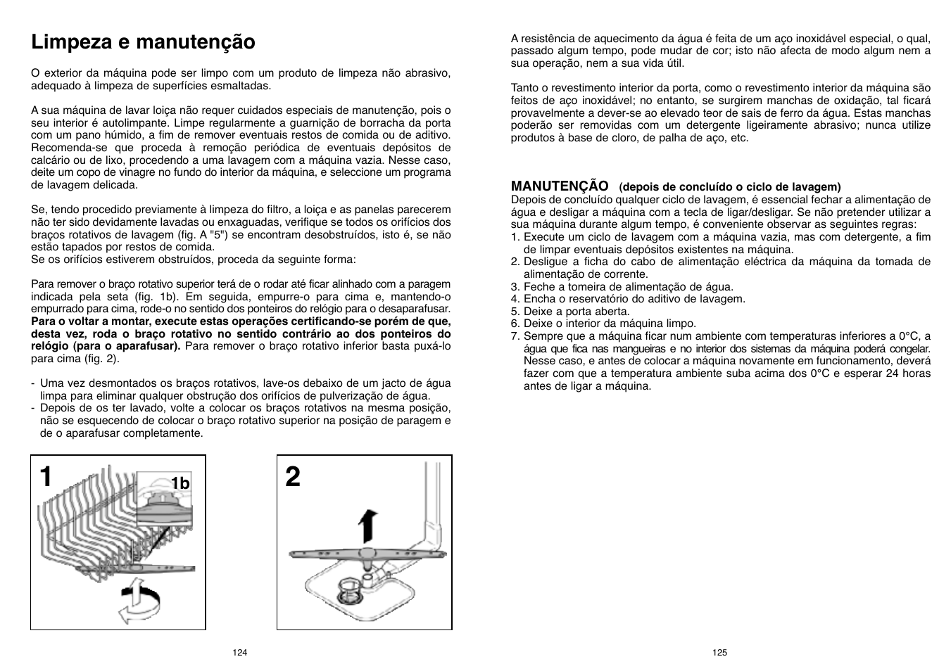 Limpeza e manutenção | Candy LS DFI PLAN User Manual | Page 63 / 77