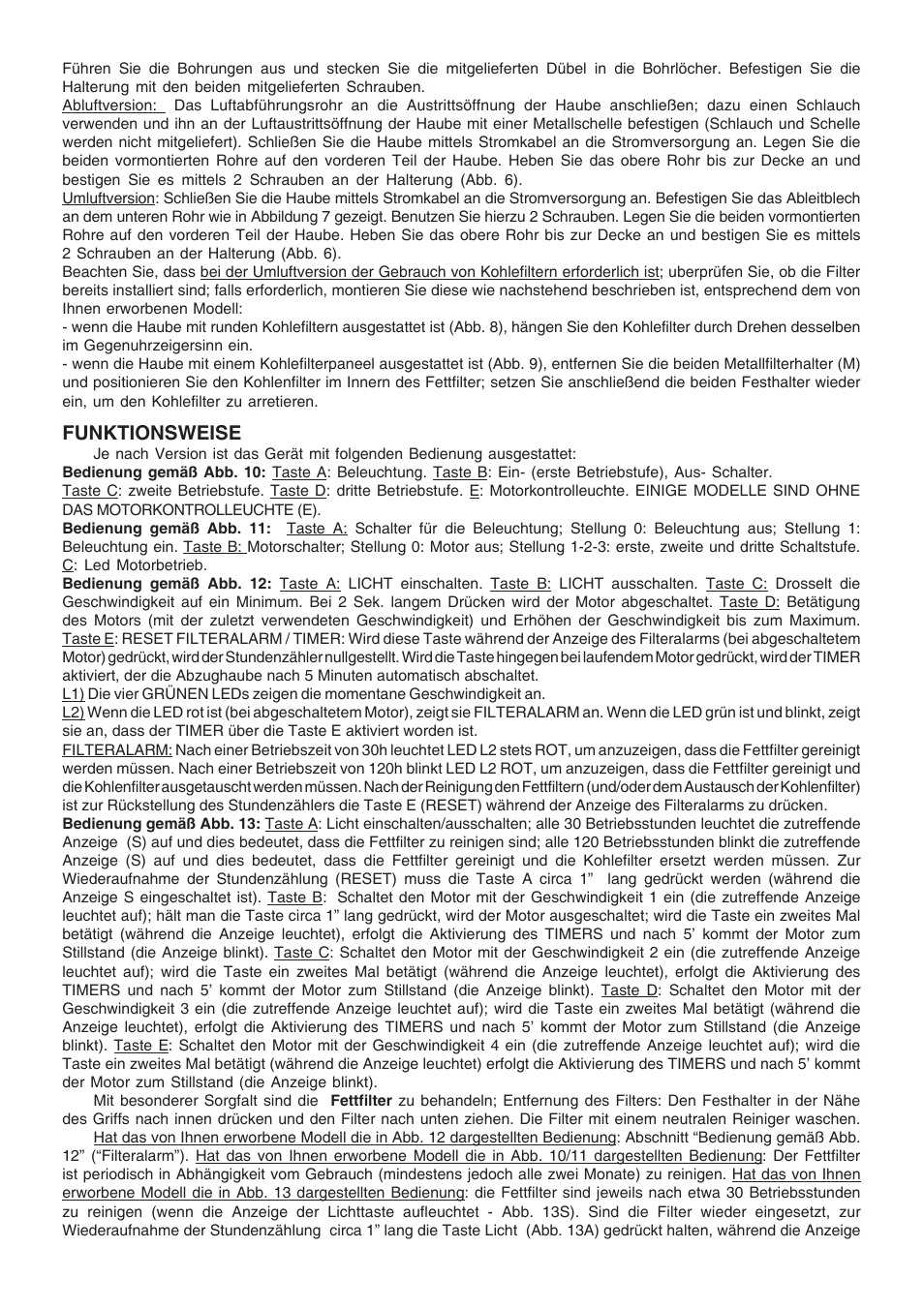 Funktionsweise | Candy CEC 71 X User Manual | Page 4 / 16