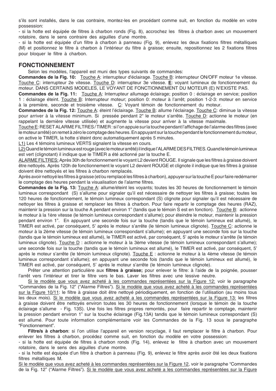 Fonctionnement | Candy CEC 71 X User Manual | Page 6 / 16