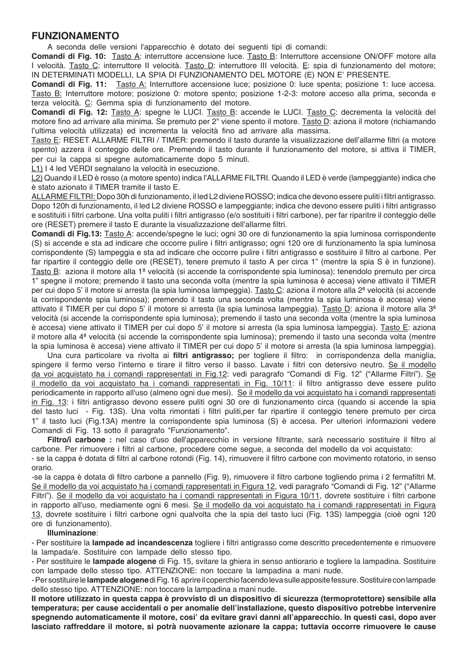 Funzionamento | Candy CEC 71 X User Manual | Page 8 / 16