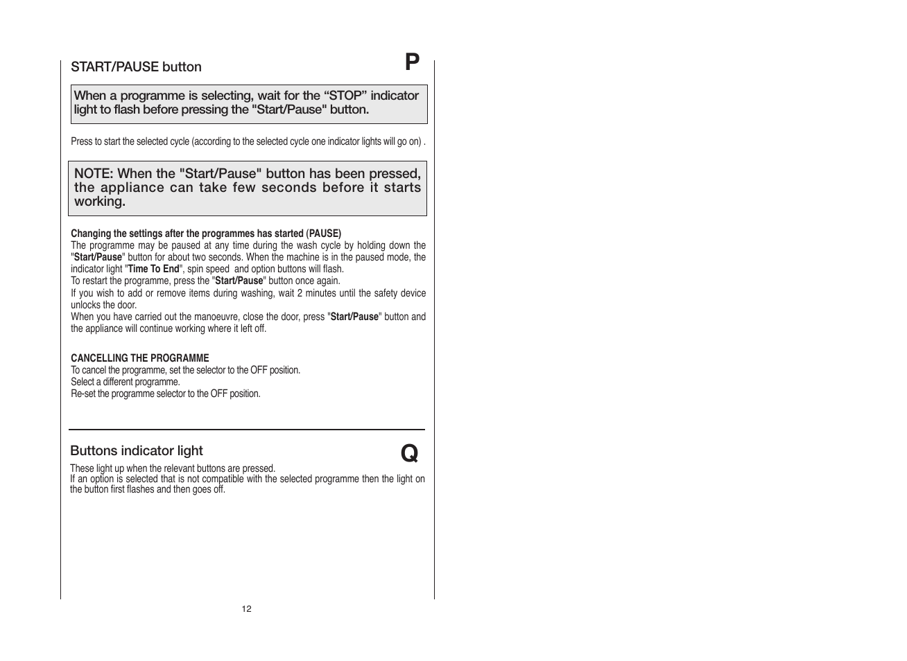 Candy GO4W464-80 User Manual | Page 7 / 21