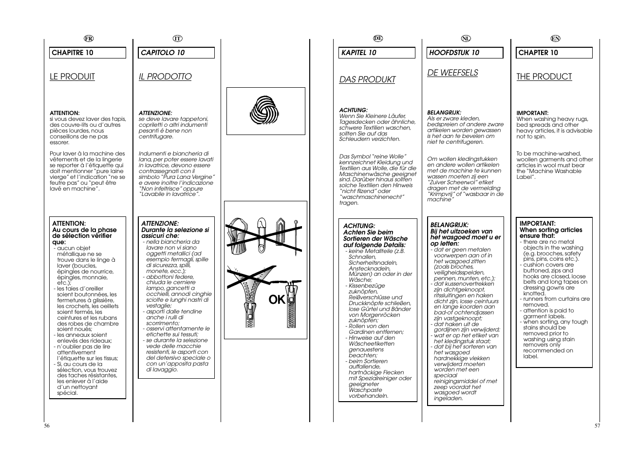 Le produit, Il prodotto, The product | Das produkt, De weefsels | Candy GO F146__L1-S User Manual | Page 29 / 41
