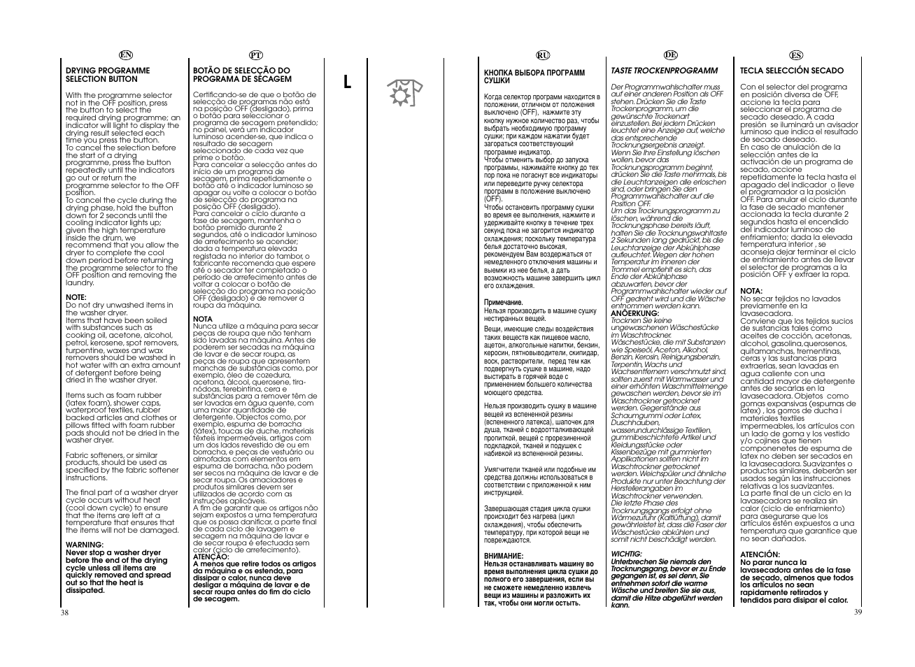 Candy EVOW 4853D-S User Manual | Page 20 / 53