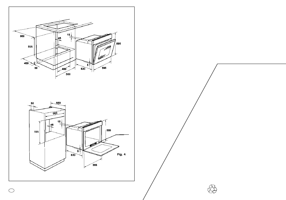 Installazione | Candy FP 827 X User Manual | Page 10 / 64