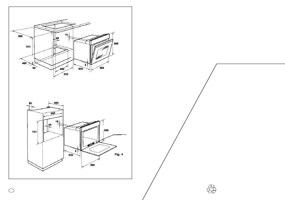 Installatie | Candy FP 827 X User Manual | Page 56 / 64