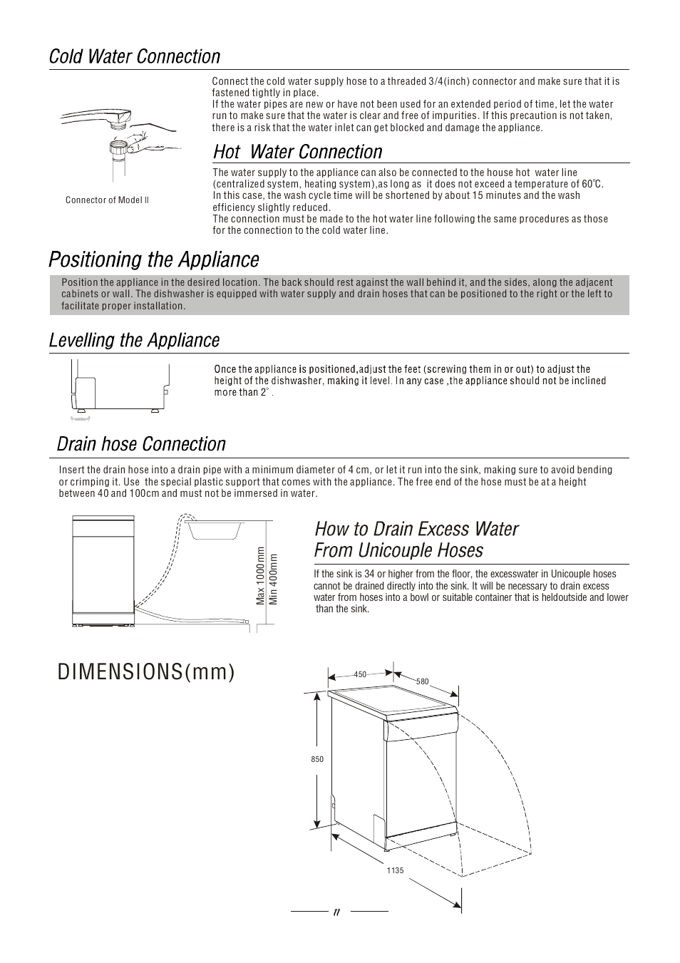 Dimensions(mm) | Candy LS CSF 4570 EX User Manual | Page 13 / 15