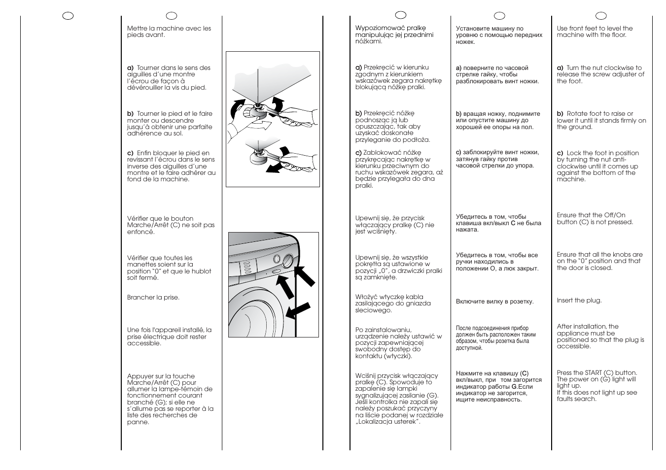 Ab c | Candy CN 63 T RU User Manual | Page 11 / 41