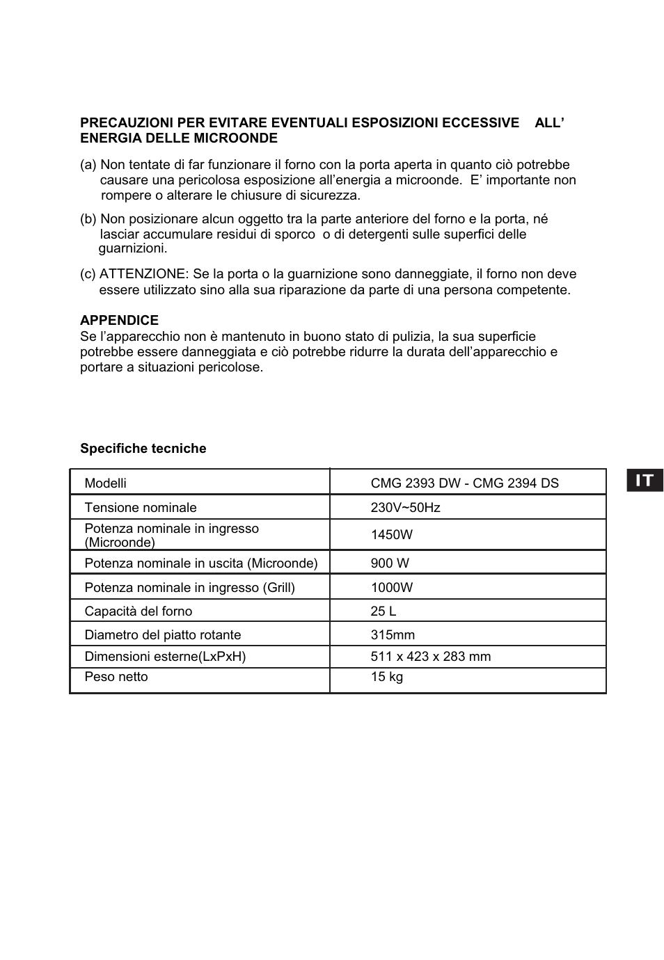 Candy CMG 2394 DS User Manual | Page 33 / 100