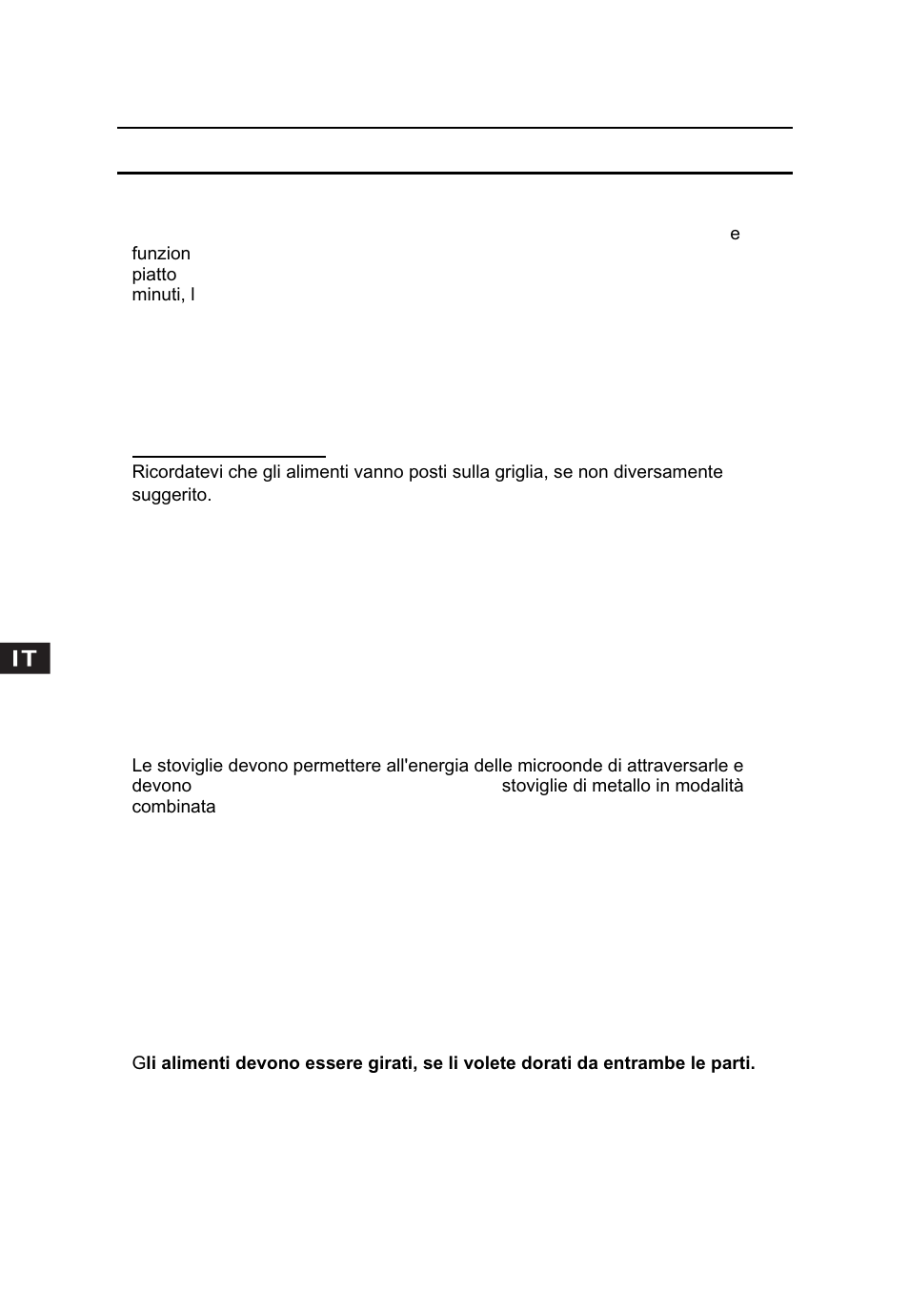 Guida alla cottura (continua) | Candy CMG 2394 DS User Manual | Page 58 / 100