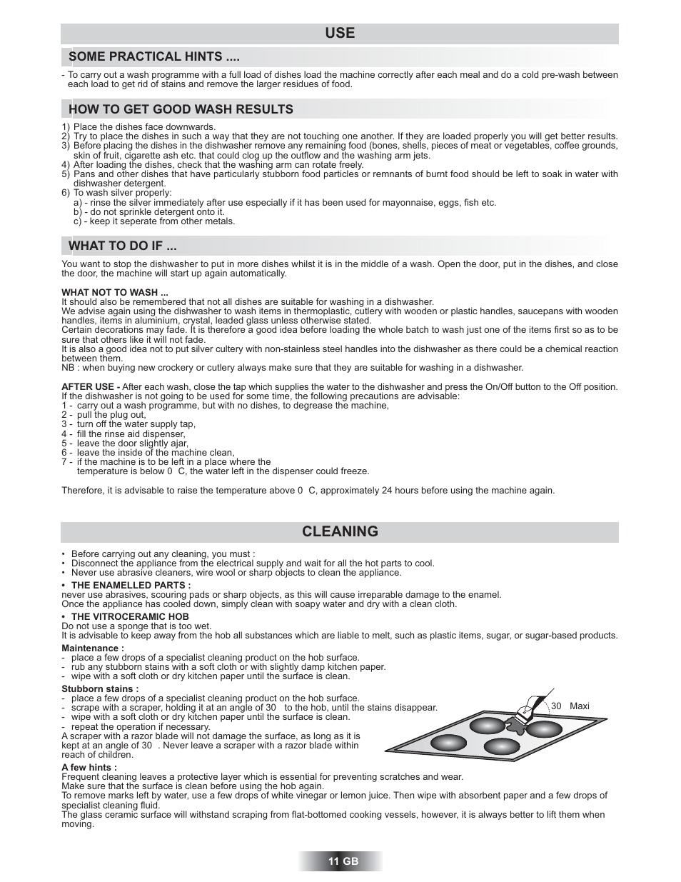 Use cleaning | Candy TRIO 9503 X User Manual | Page 12 / 80