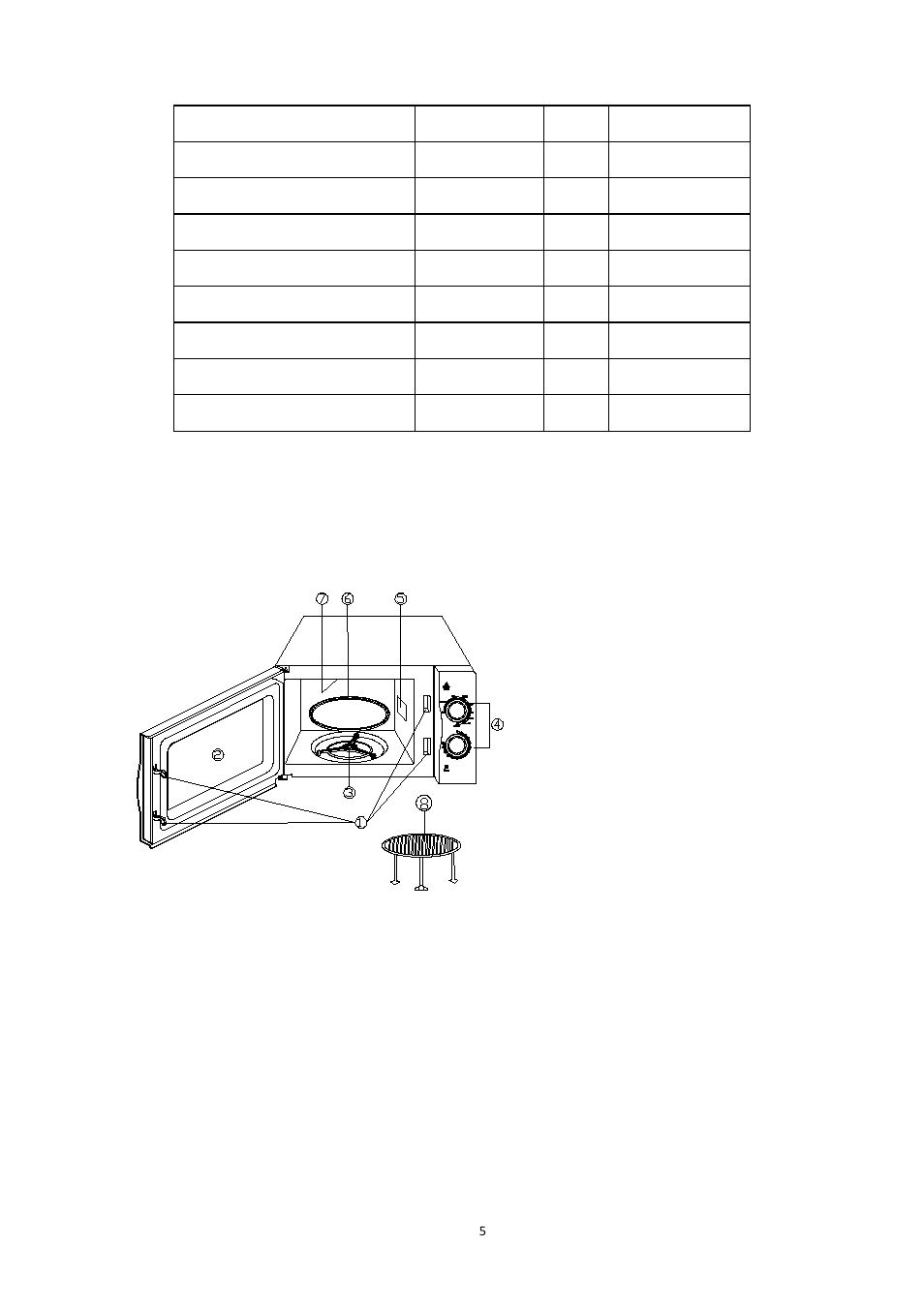 Part names | Candy CMG 2071 M User Manual | Page 55 / 102