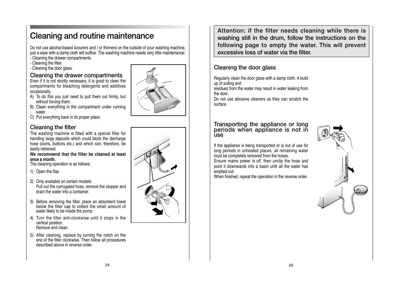 Cleaning and routine maintenance | Candy EVO 1683DW-80 User Manual | Page 13 / 17