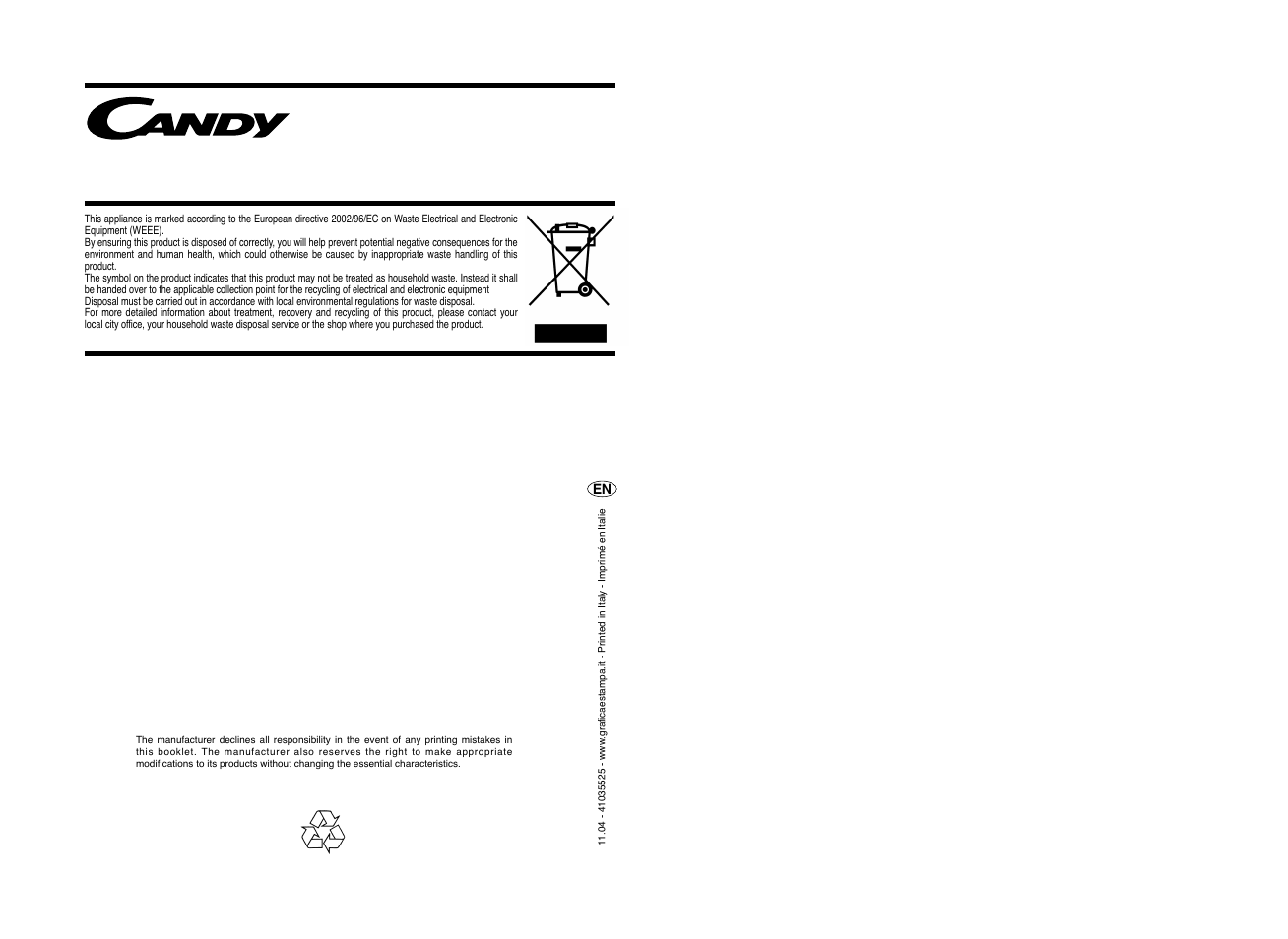 Candy EVO 1683DW-80 User Manual | Page 17 / 17