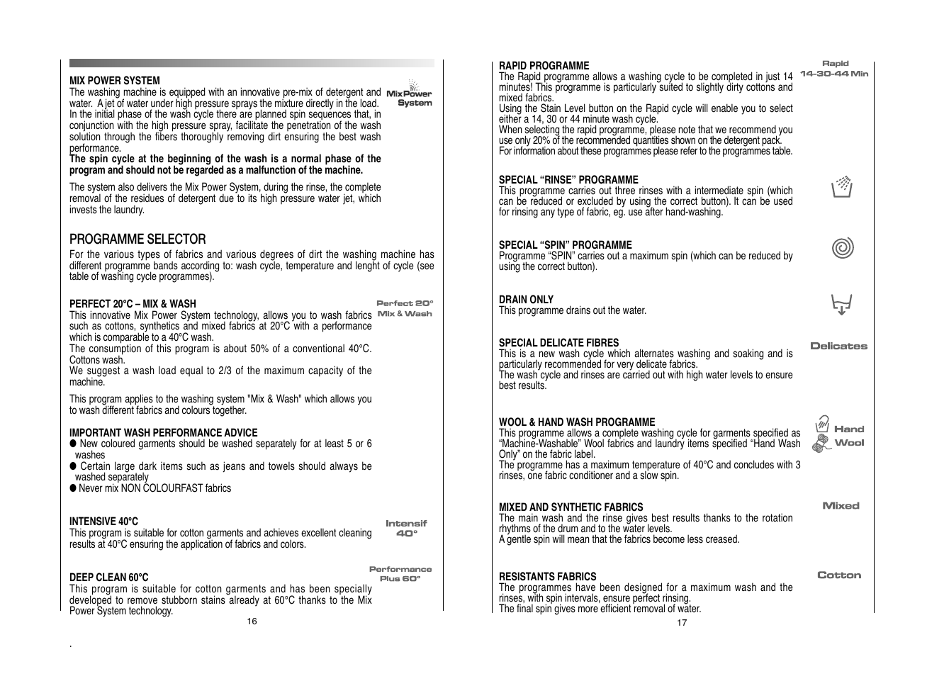 Candy EVO 1683DW-80 User Manual | Page 9 / 17