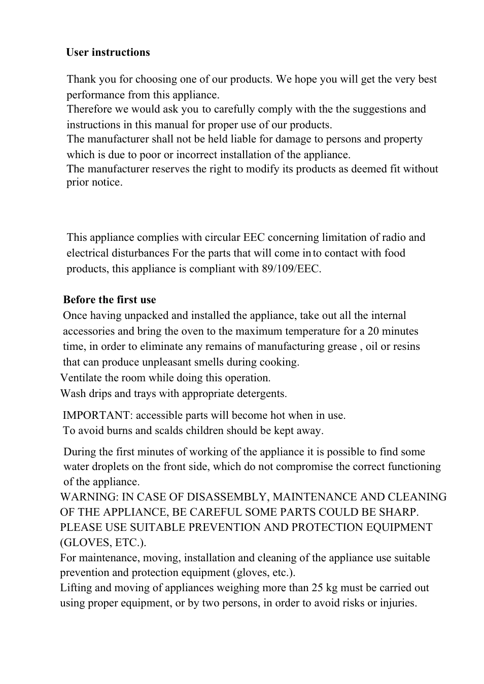 Candy OVG 505__2 X User Manual | Page 5 / 28