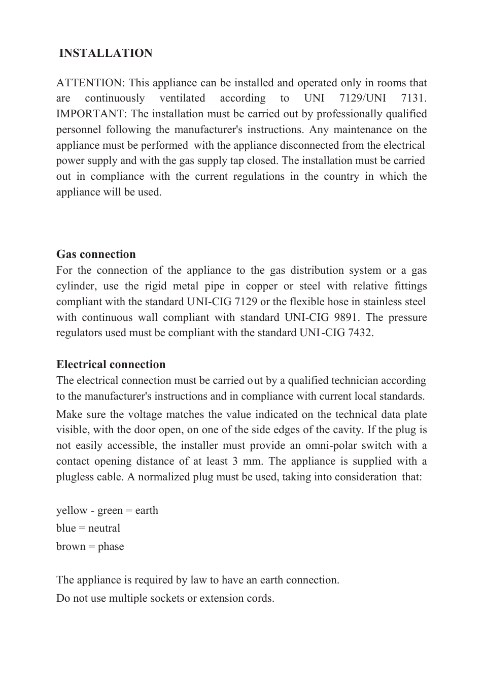Candy OVG 505__2 X User Manual | Page 9 / 28