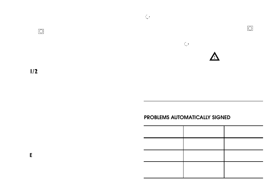 Problems automatically signed, Operating the programmes and special functions | Candy DFI 105 T User Manual | Page 11 / 33