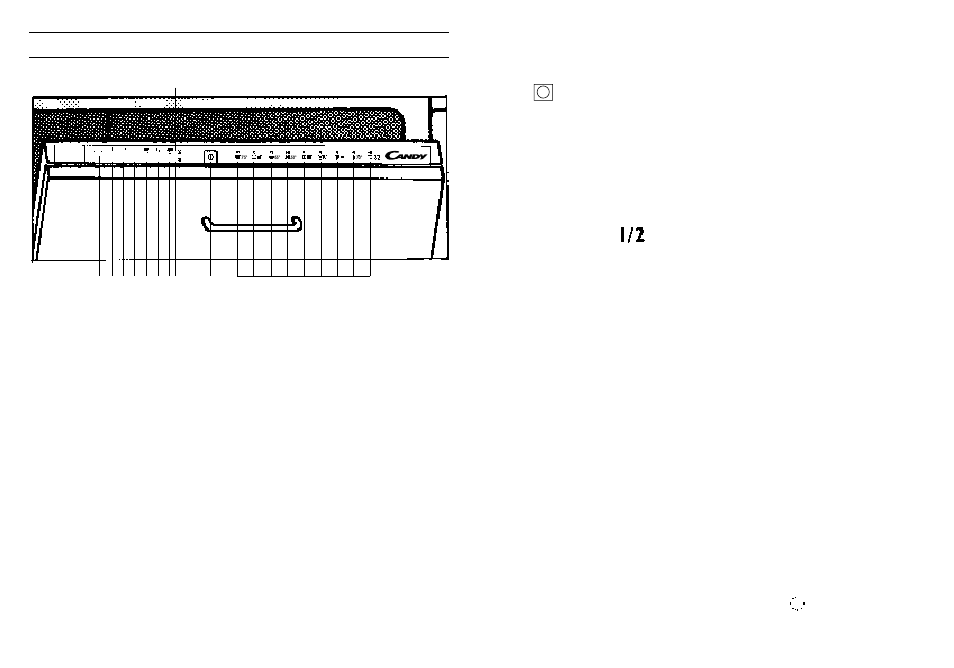 Beschreibung der programme, Beschreibung der bedienelemente a, Abmessungen | Technische daten | Candy DFI 105 T User Manual | Page 15 / 33