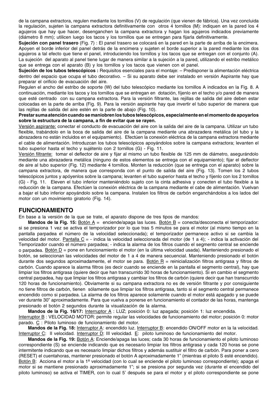 Funcionamiento | Candy CMD93W User Manual | Page 10 / 20