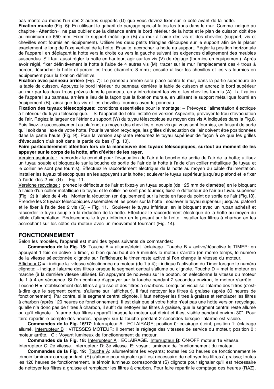 Fonctionnement | Candy CMD93W User Manual | Page 6 / 20