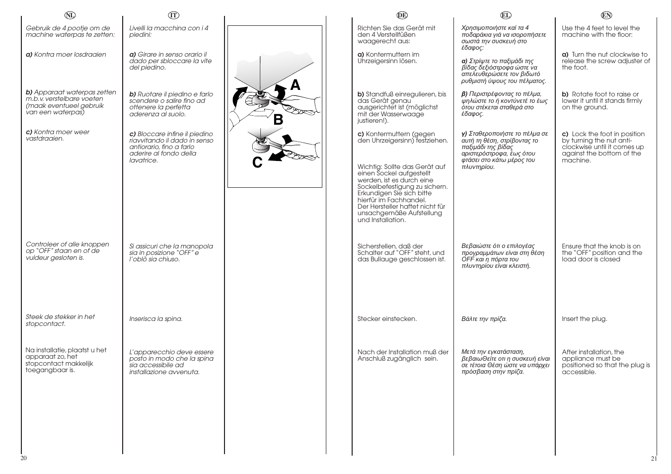 Ab c | Candy GO616-83S User Manual | Page 11 / 41