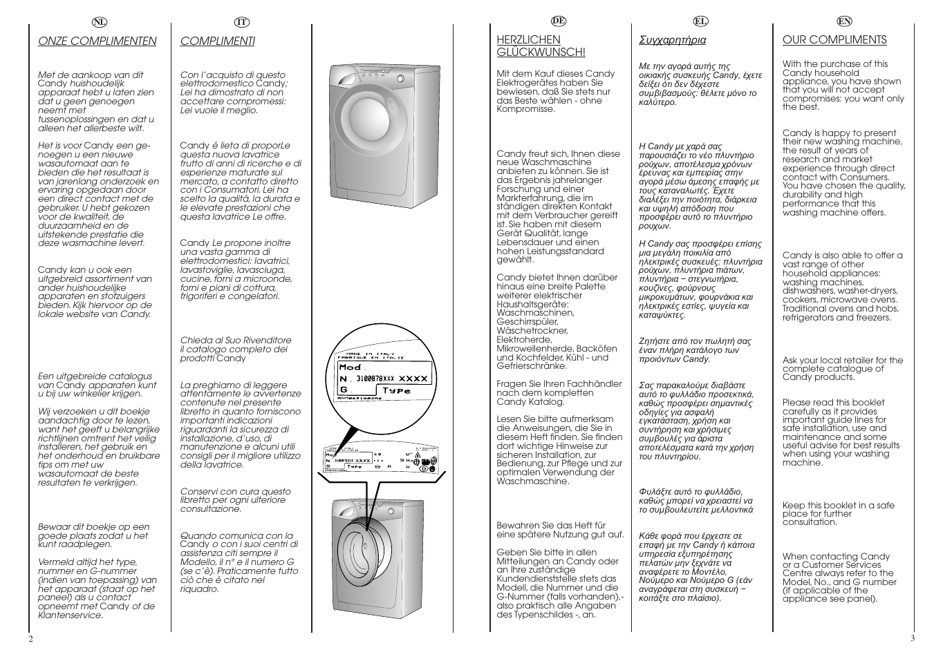 Candy GO616-83S User Manual | Page 2 / 41