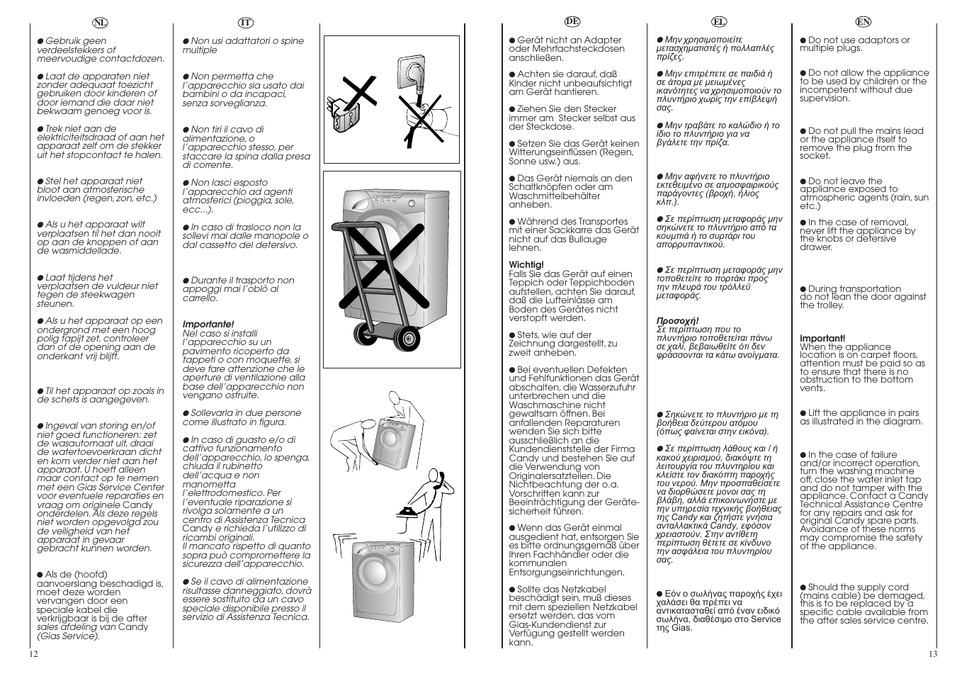 Candy GO616-83S User Manual | Page 7 / 41