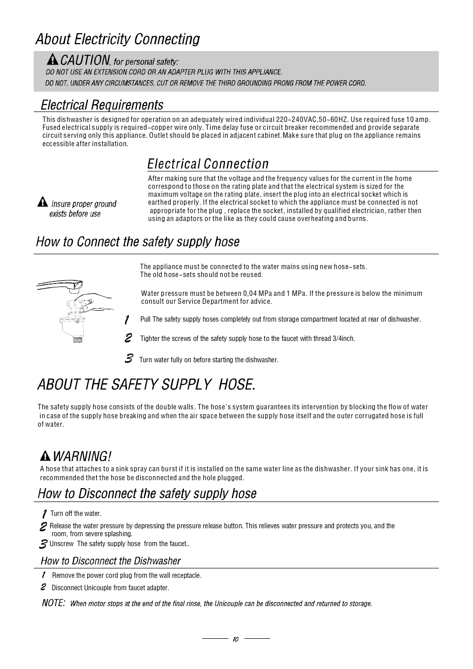 Candy CSF 4590 E User Manual | Page 12 / 15