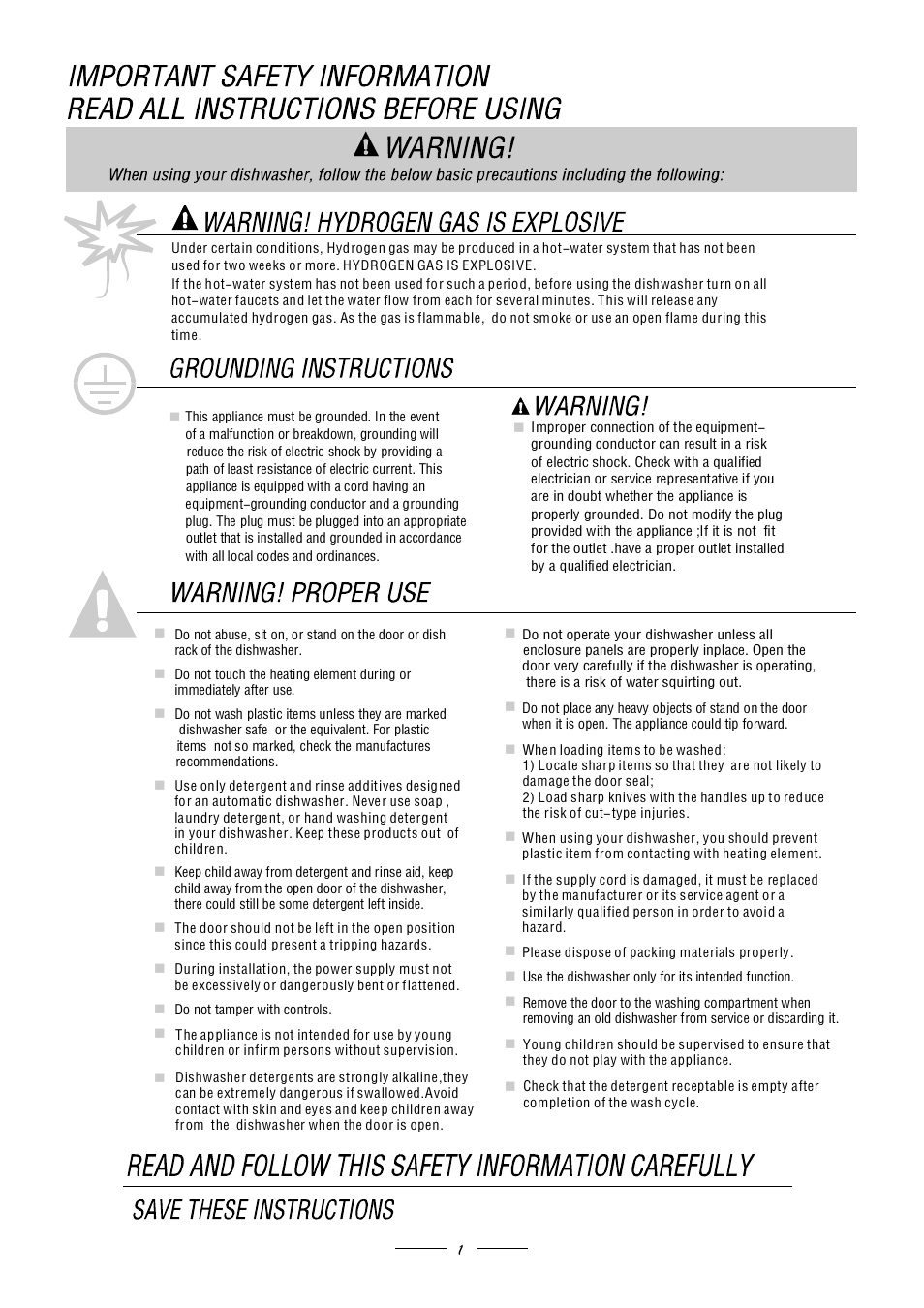 Candy CSF 4590 E User Manual | Page 3 / 15