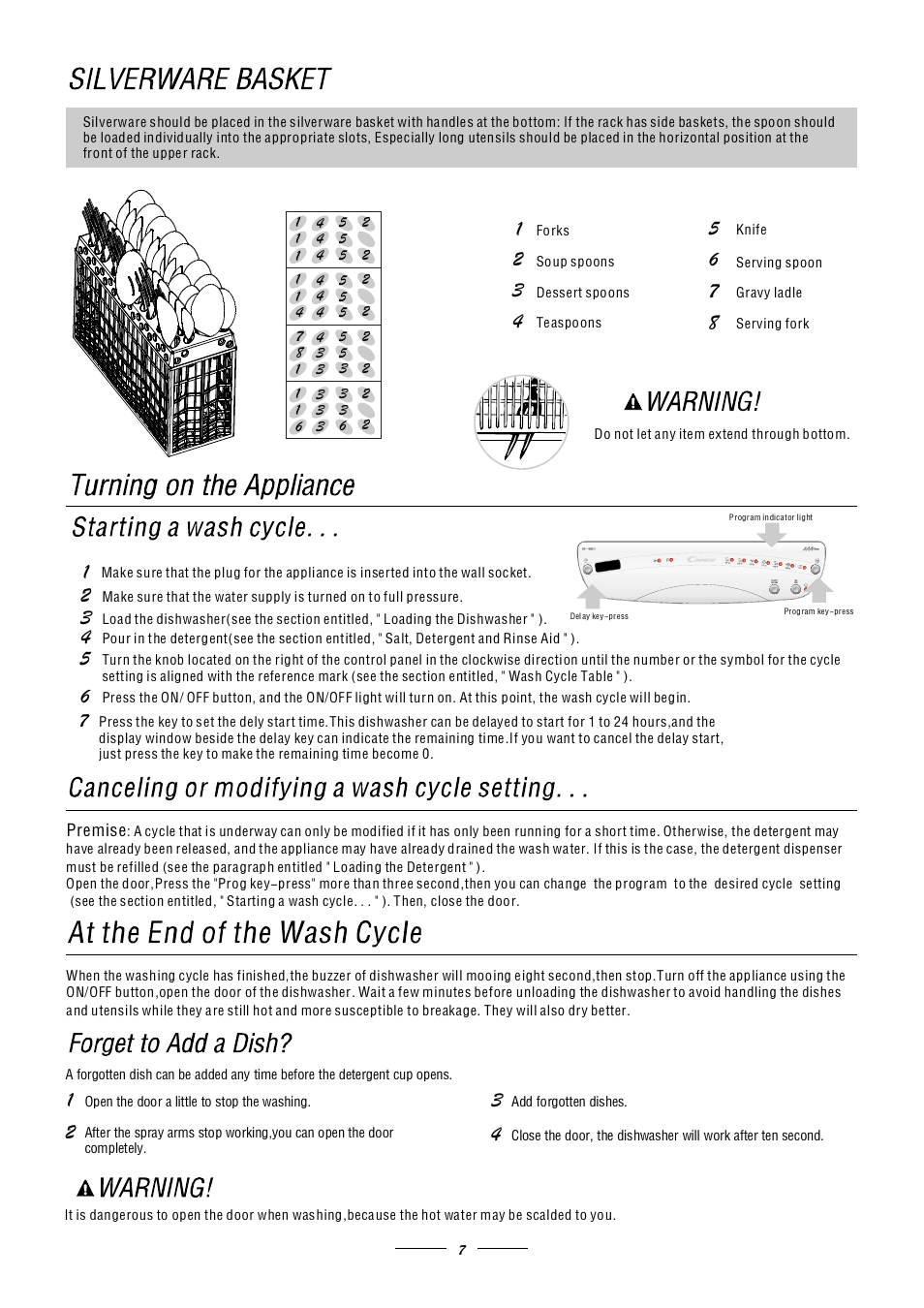 Candy CSF 4590 E User Manual | Page 9 / 15