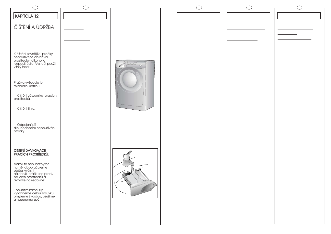 Pulizia e manutenzione ordinaria, Cleaning and routine maintenance, Nettoyage et entretien ordinaire | Öiätëní a údrïba, Schoonmaken en normaal onderhoud | Candy GO 1460D-36S User Manual | Page 35 / 41