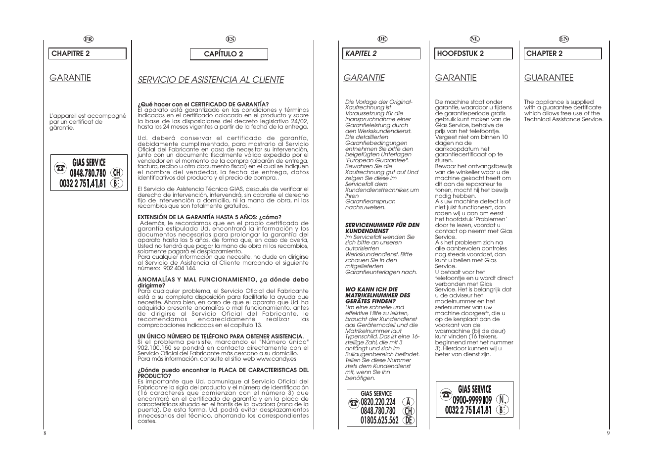 Candy CO 126F__1-84S User Manual | Page 5 / 41