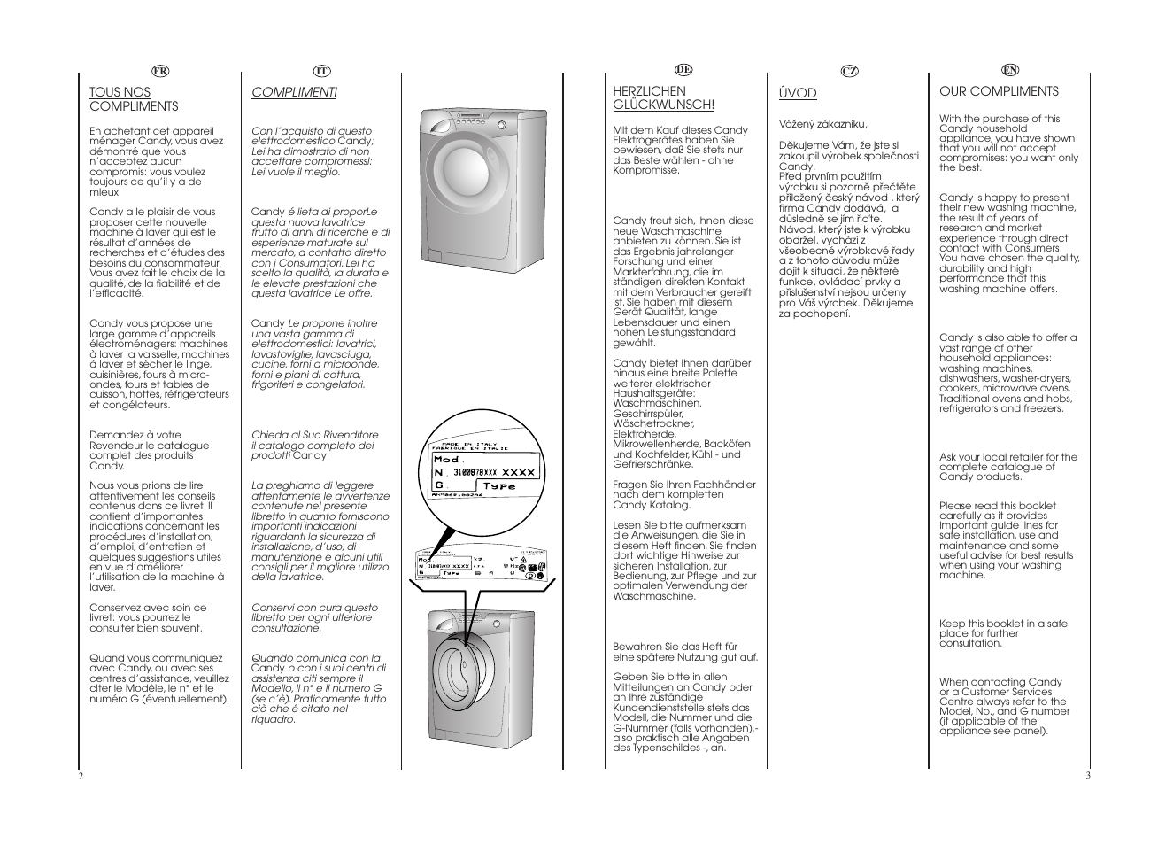 Candy GO 1282DS-18S User Manual | Page 2 / 41